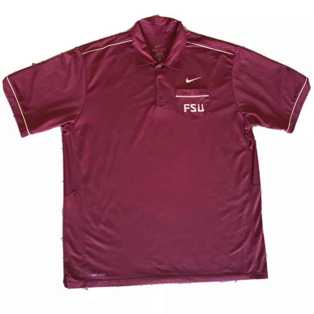 Nike FSU Dri Fit  Golf Pocket Polo Shirt Mens XL